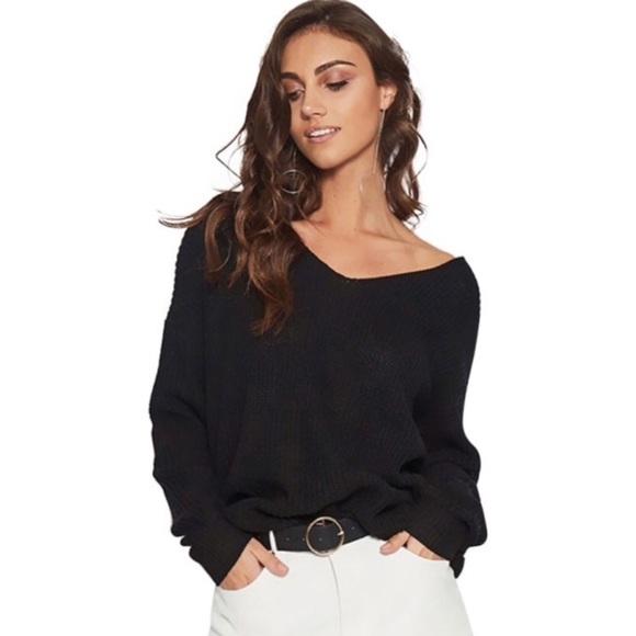 SALE Twisted Open BackFront Twist Knot Sweater - Picture 3 of 7